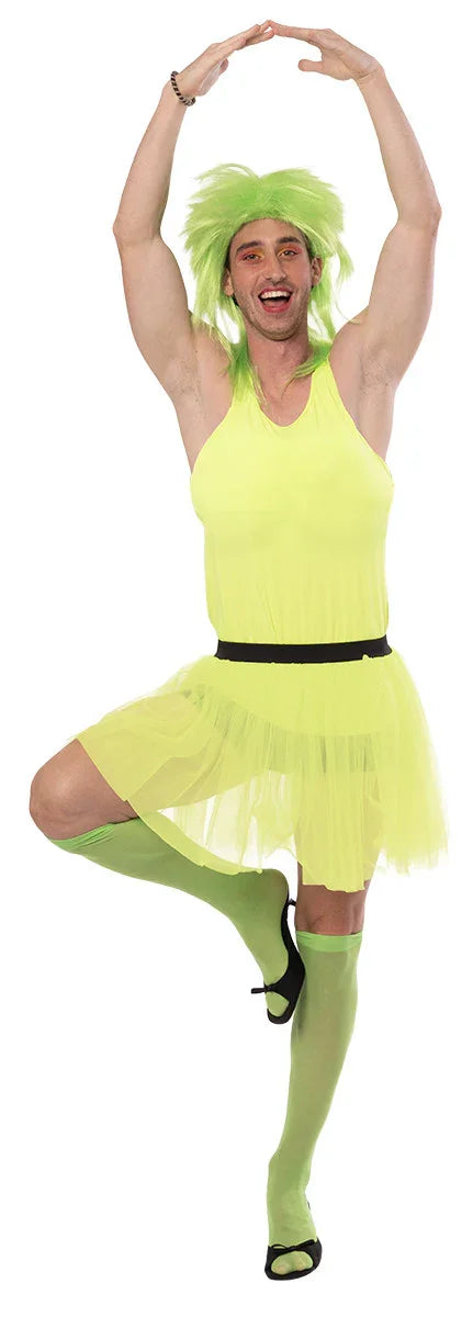 Disfraz de Bailaria Gogó Verde para Hombre Despedidas Rubies